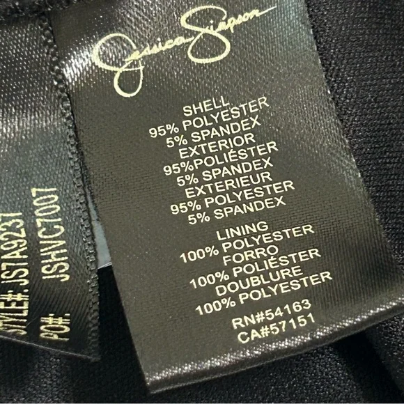 Jessica Simpson Black Sleeveless Cocktail dress Midi Size 6 - Picture 6 of 10